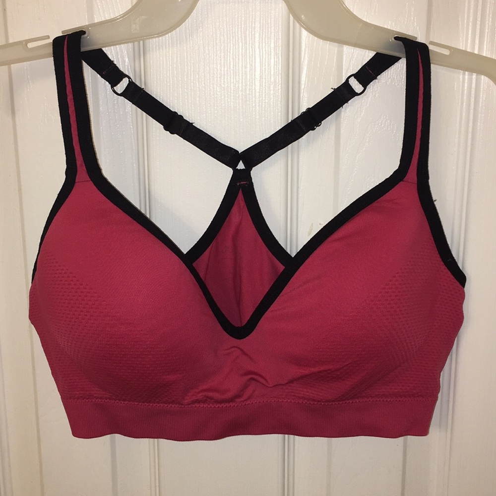 Pink jockey sports bra